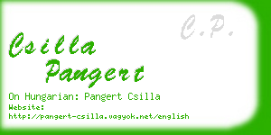 csilla pangert business card